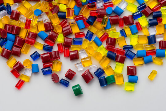 different colored plastic polymer resins