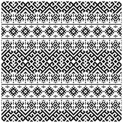 Seamless Ethnic Pattern Illustration vector with tribal design in black and white color