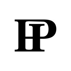 HP letter logo design vector