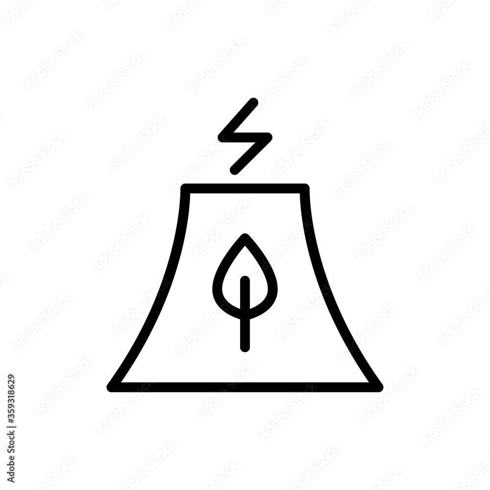 Poster energy, leaf, factory icon. simple line, outline vector elements of mother earth day icons for ui an