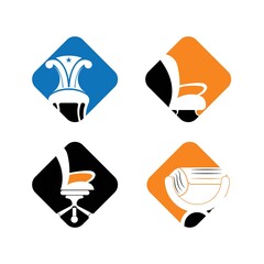 Furniture logo. This logo is ideal for an furniture company, interior design company, decor expert, production company, etc. Vector illustration
