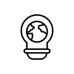Earth, light bulb icon. Simple line, outline vector elements of mother earth day icons for ui and ux, website or mobile application