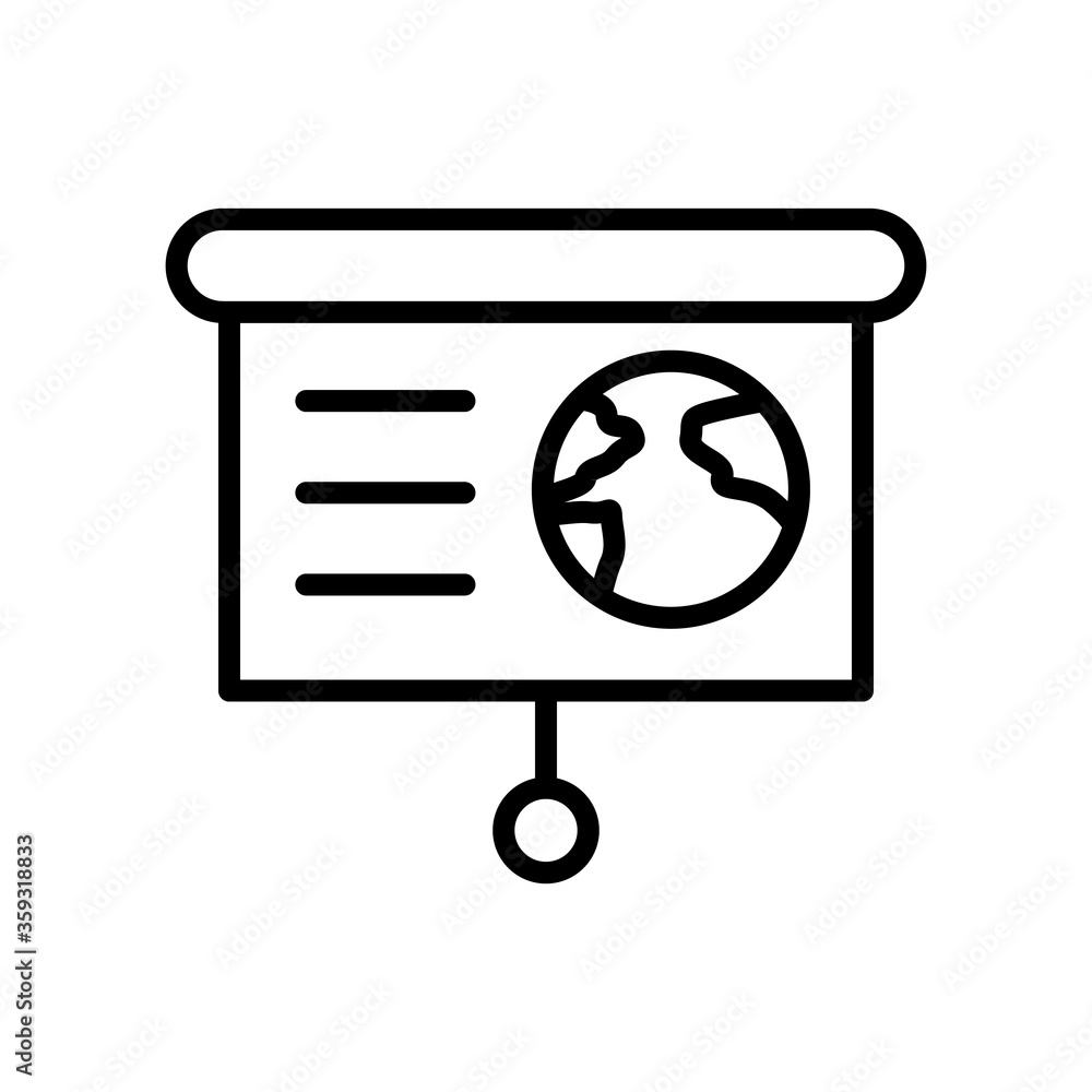 Poster earth, presentation icon. simple line, outline vector elements of mother earth day icons for ui and 