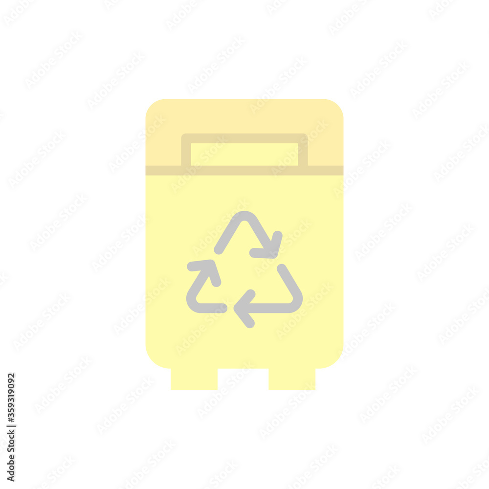 Aufkleber recycling sign, trash can icon. simple color vector elements of mother earth day icons for ui and ux