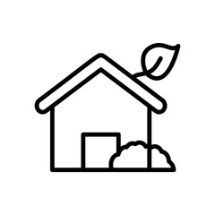 House, plant icon. Simple line, outline vector elements of mother earth day icons for ui and ux, website or mobile application