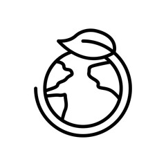 Earth, leaf icon. Simple line, outline vector elements of mother earth day icons for ui and ux, website or mobile application