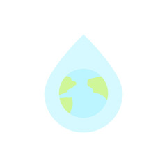 Earth, drop icon. Simple color vector elements of mother earth day icons for ui and ux, website or mobile application