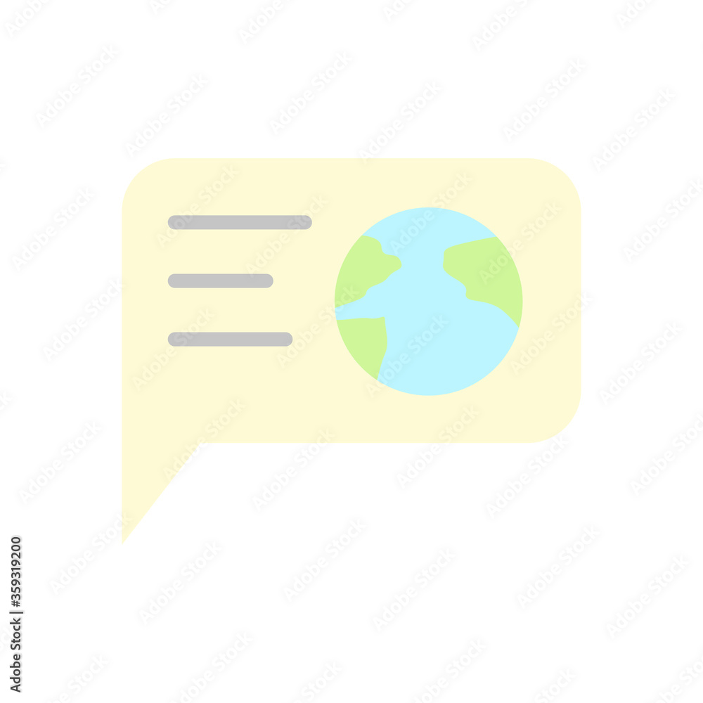 Poster earth, chart icon. simple color vector elements of mother earth day icons for ui and ux, website or 