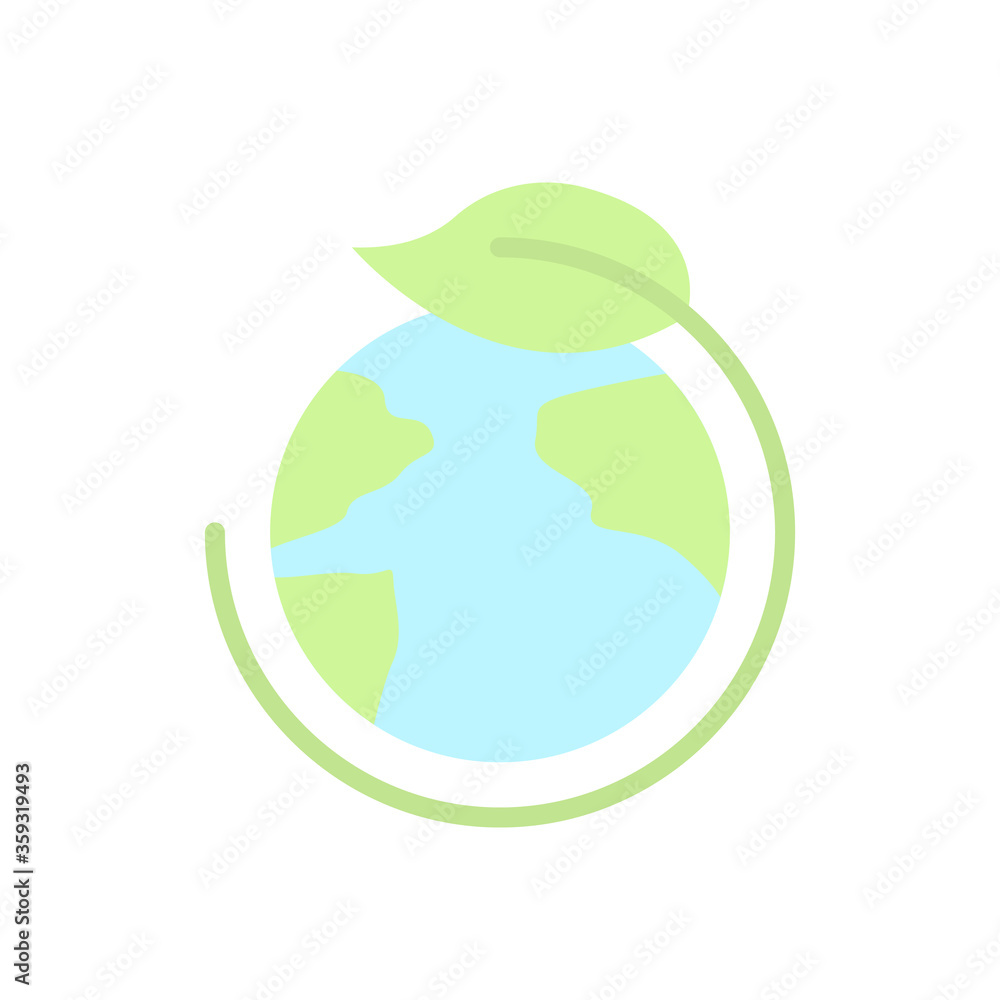 Poster earth, leaf icon. simple color vector elements of mother earth day icons for ui and ux, website or m