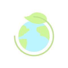 Earth, leaf icon. Simple color vector elements of mother earth day icons for ui and ux, website or mobile application