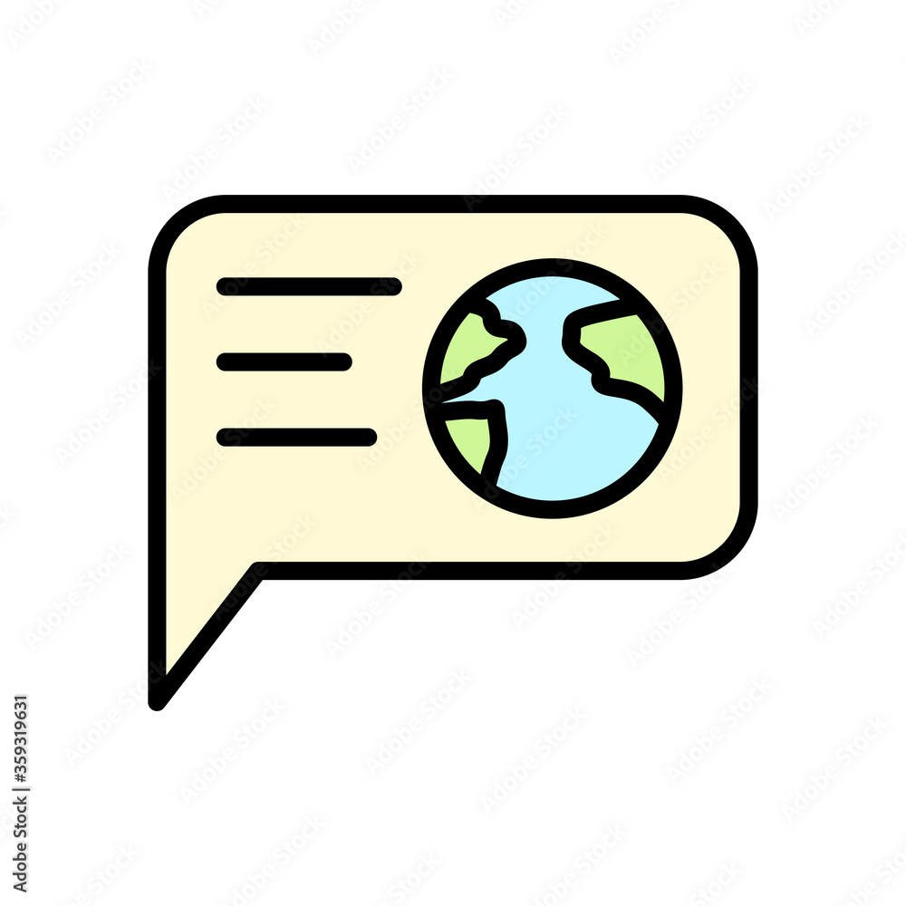 Aufkleber earth, chart icon. simple color with outline vector elements of mother earth day icons for ui and ux