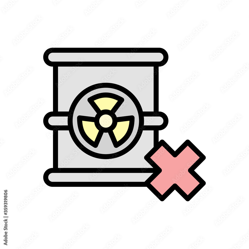 Aufkleber prohibit, barrel icon. simple color with outline vector elements of mother earth day icons for ui an