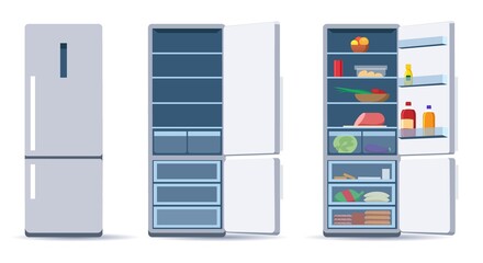 Flat refrigerators set