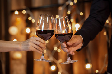 food and Drink, wine red and for a friendly, in a bar or a restaurant