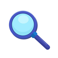 Magnifying glass vector illustration in flat design isolated on white background 