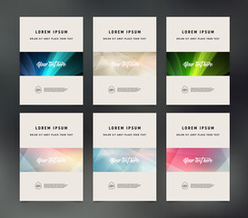 Vector flyer design template collection, page layout set