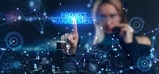 Project management concept. Business, Technology, Internet and network concept.