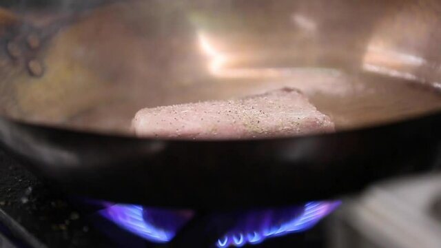 pan fried black croaker fish