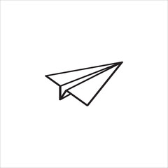 Paper plane line icon vector