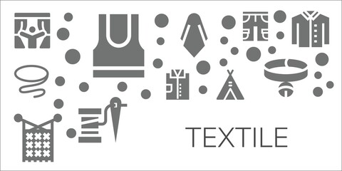 textile icon set