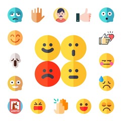 Obraz premium Modern Simple Set of expression Vector flat Icons