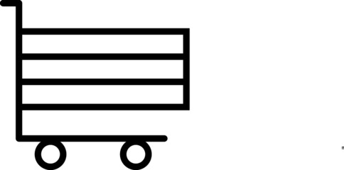 shopping cart isolated on white