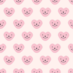 seamless pattern, sweet heart art surface design for fabric scarf and decor