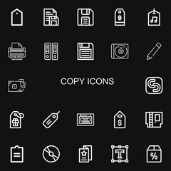 Editable 22 copy icons for web and mobile