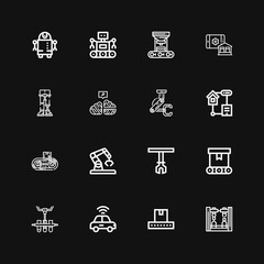 Editable 16 automation icons for web and mobile