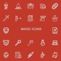 Editable 22 magic icons for web and mobile