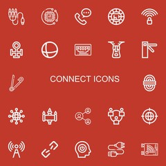 Editable 22 connect icons for web and mobile