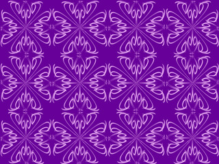 Seamless pattern design with floral background elements, beautiful ornaments, black, white, orange, pink, red, green, yellow, blue, gray, purple