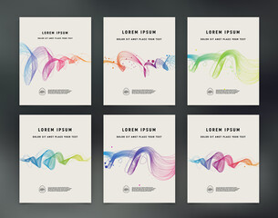 Vector flyer design template collection, page layout set
