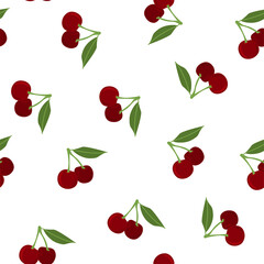 Cherry. Seamless Vector Patterns