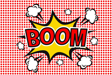 漫画風の爆発する吹き出しのイラスト