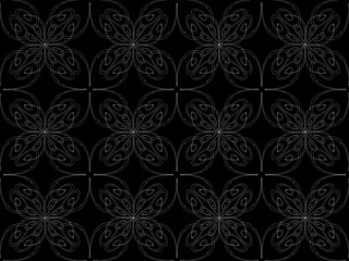 Fototapeta premium Seamless pattern design with floral background elements, beautiful ornaments, black, white, orange, pink, red, green, yellow, blue, gray, purple