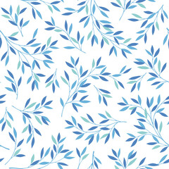 Seamless pattern of a leaf designed simply,
I drew a leaf in a silhouette,
