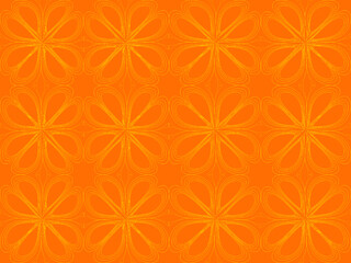 Seamless pattern design with floral background elements, beautiful ornaments, black, white, orange, pink, red, green, yellow, blue, gray, purple