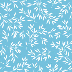 Seamless pattern of a leaf designed simply,
I drew a leaf in a silhouette,
