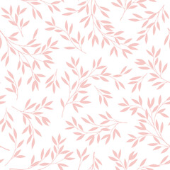 Seamless pattern of a leaf designed simply,
I drew a leaf in a silhouette,
