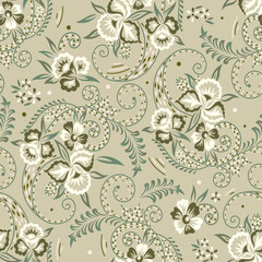 Seamless vintage floral pattern design