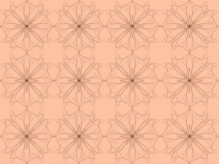 Seamless pattern design with floral background elements, beautiful ornaments, black, white, orange, pink, red, green, yellow, blue, gray, purple