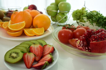 Group of fresh fruits	