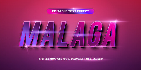 Obraz premium Editable text effect - Malaga text style mockup concept