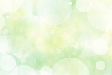 yellow and green watercolor with blurred bokeh background  for spring © Unchalee