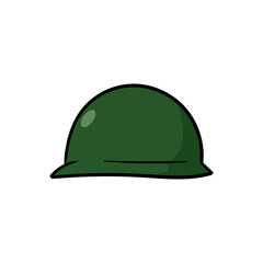 Cartoon Vector War Helmet Illustration