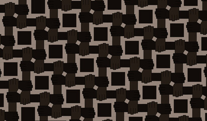 geometric seamless pattern from hand drawings, brown color, vector illustration.