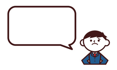 学生　男の子　制服　フキダシ