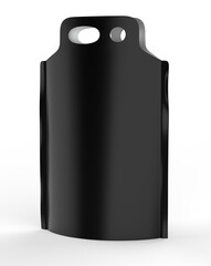 Blank Paper  Aluminum Foil Aseptic pouch bag Wine Dispenser with a Tap For Branding. 3d render illustration.