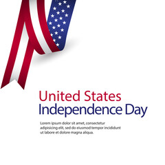 Happy United States Independence Day Celebration Vector Template Design Illustration
